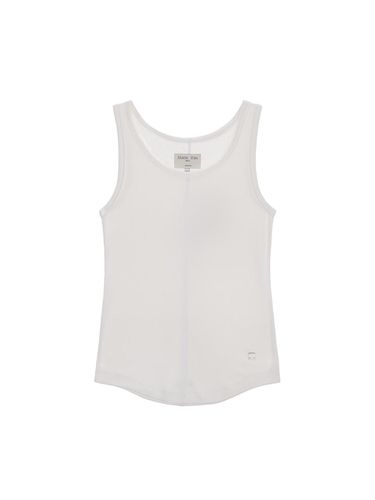 Texture Point Sleeveless Top_White - Matin Kim - Modalova