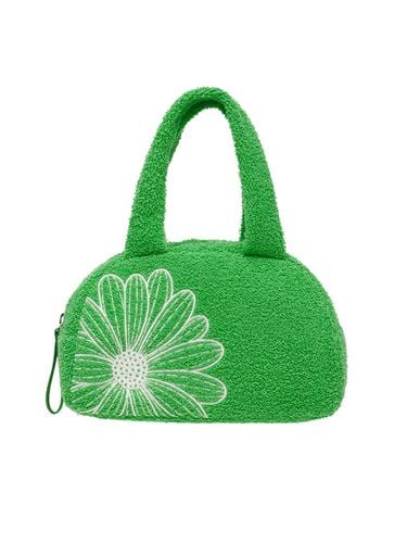 Mini Half Moon Terry Flower Mardi Bag_Green White - MARDI MERCREDI - Modalova