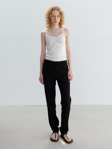 Linen Cotton Blend Slim Straight Pants - Carriere - Modalova