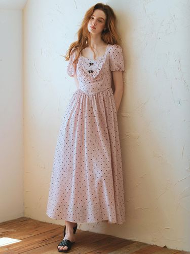 Cest_Sweet Polka Dot Puff Sleeve Dress - Cest Moidew - Modalova