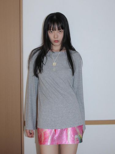 Bella Long Sleeved T-shirt _ Gray - nuuanu - Modalova