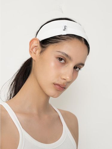 Porta Logo Hair Band_White - Porta - Modalova