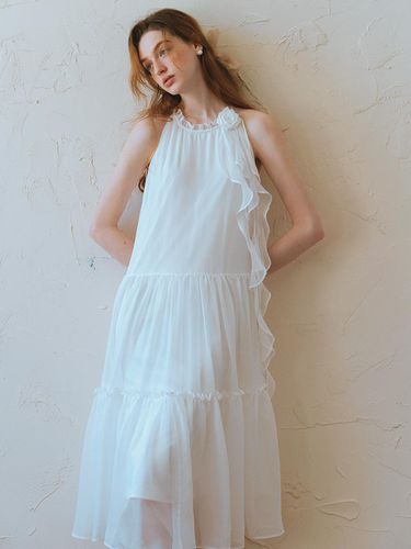 Cest_Fairy Halter Neck White Dress - Cest Moidew - Modalova