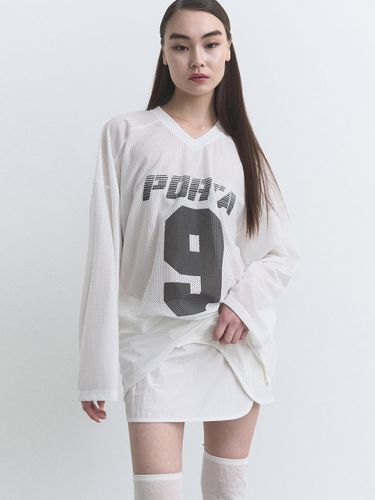 MESH FOOTBALL JERSEY TOP, WHITE - Porta - Modalova