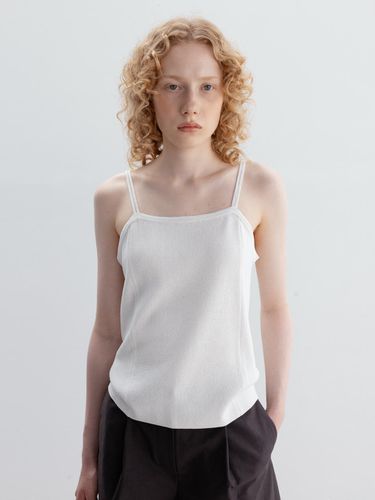 Linen Blend Double Strap Slim Knit Top - Carriere - Modalova