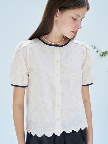 S Coloration Embroidery Blouse - ANEDIT - Modalova