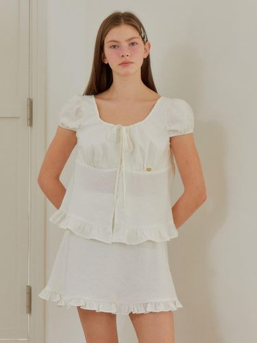 Frill Mini Skirt_White - ANOETIC - Modalova