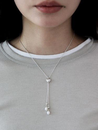 Heart Drop Necklace (Pearl) - VINOOM - Modalova