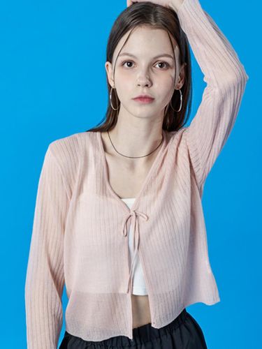 Sheer Cooling Summer Ribbon Strap Cardigan - KOLEAT - Modalova