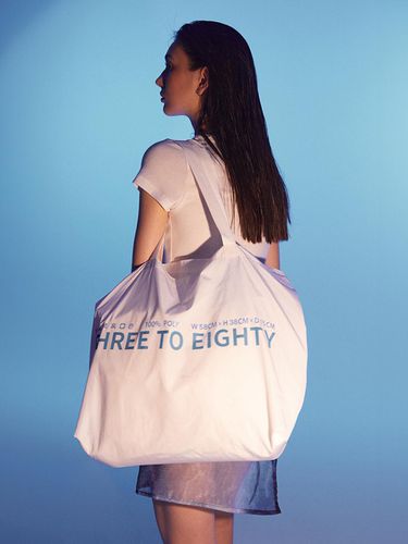 Big Logo Eco Bag_White - THREE TO EIGHTY - Modalova