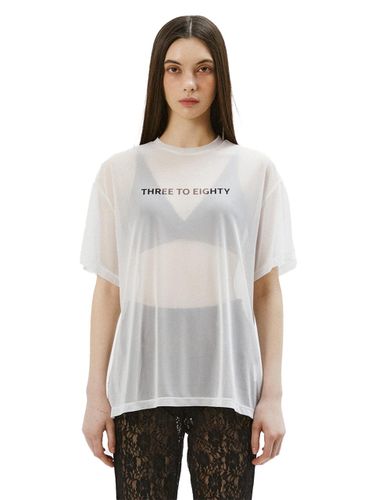 MESH LOGO T-SHIRT (WHITE) - THREE TO EIGHTY - Modalova