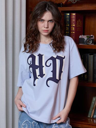 HD Applique T-shirt_Sky Blue - HOODHOOD - Modalova