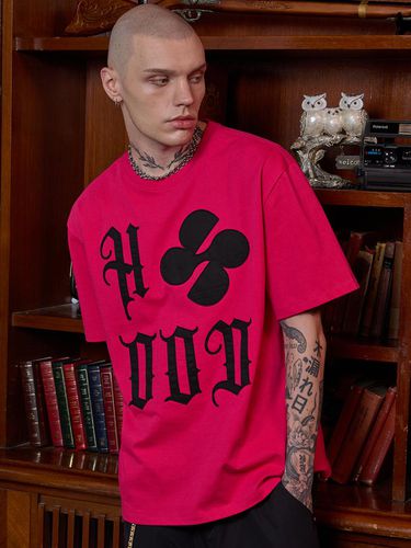 HOOD Logo Applique T-shirt_Pink - HOODHOOD - Modalova