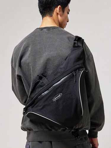 Washed Nylon Reflective Sling Bag_Black - BSMT - Modalova