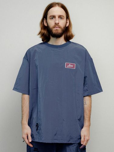 Travel Nylon Ripstop T-Shirt Navy - AKAW - Modalova