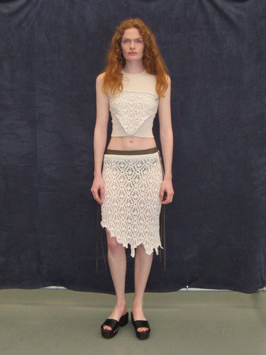 Crochet Knit Skirt - DIAGONAL - Modalova