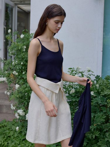 Linen Fold Skirt - REBOLD - Modalova