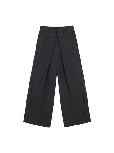 Double Waist Hook Trouser_Charcoal - Matin Kim - Modalova