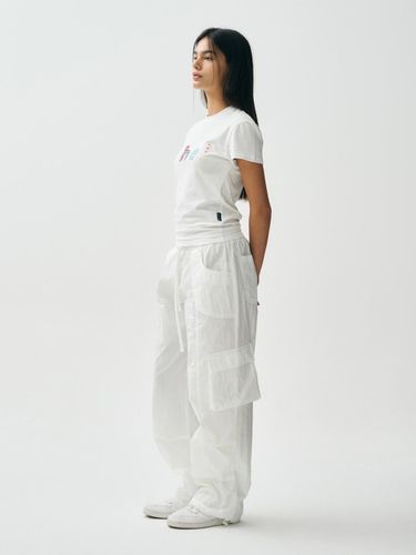 Patch Nylon Cargo Pants / White - LACEREMONIE - Modalova