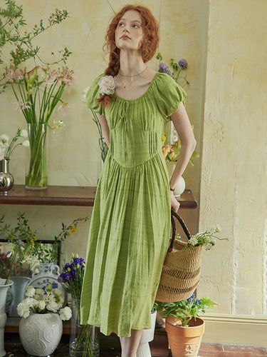 PM_Green Tea Balloon Sleeve Dress - Proud Mary - Modalova