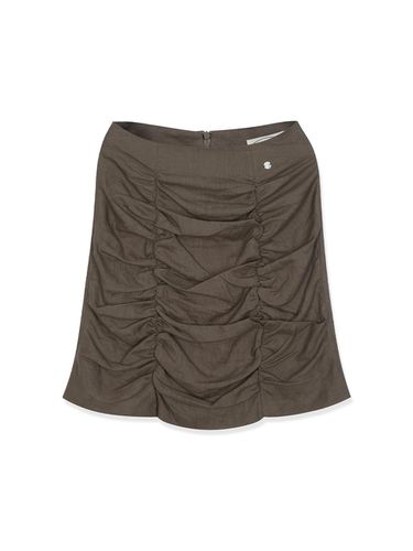 Romantic Double Skirt_Khaki - REBOLD - Modalova