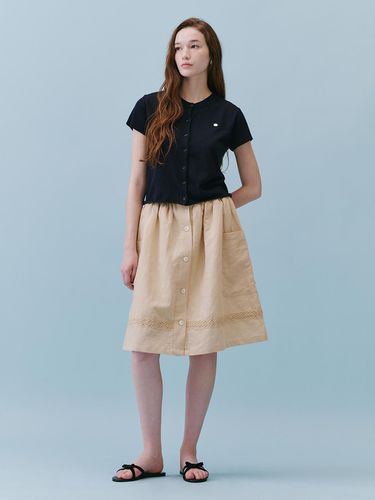 Garden Flared Skirt_Beige - REBOLD - Modalova