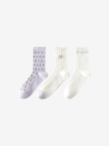 Lavender 3 Piece Socks Set - EAU CLAIR - Modalova