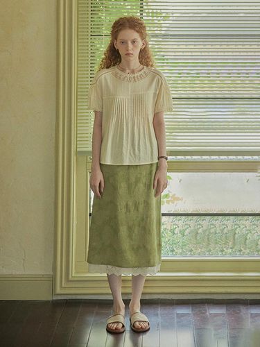 PM_Jacquard Lace Linen Skirt - Proud Mary - Modalova