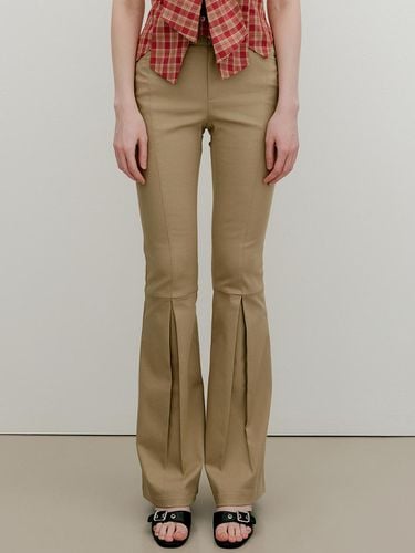 Cotton Pleated Bootcut Pants - YUSE - Modalova