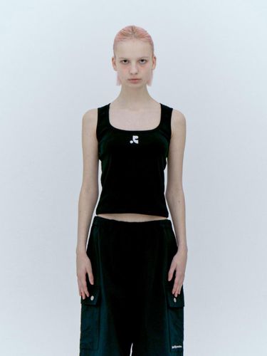 Wide Scoop Neck Tank Top - Black - Rest&Recreation - Modalova