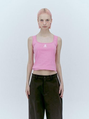 Wide Scoop Neck Tank Top - Pink - Rest&Recreation - Modalova