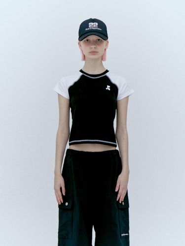 Raglan Crop Top - Black - Rest&Recreation - Modalova