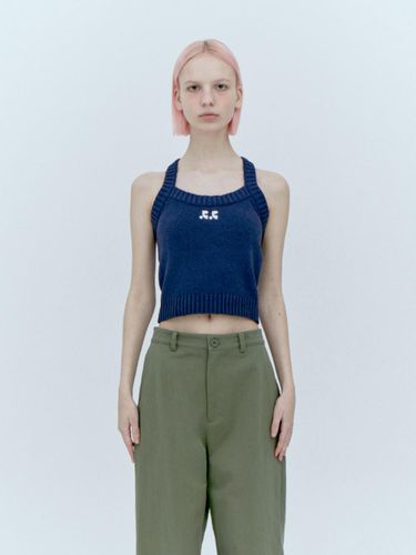 Ribbed Knit Sleeveless Top - Navy - Rest&Recreation - Modalova