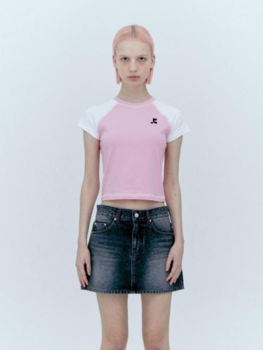 Raglan Crop Top - Pink - Rest&Recreation - Modalova