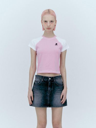 Raglan Crop Top - Pink - Rest&Recreation - Modalova