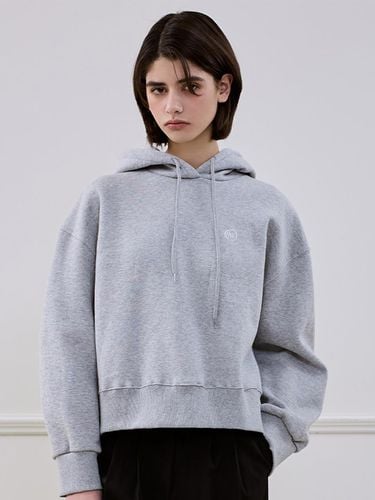 Circle Logo Crop Hoodie (Gray) - DEHEVE - Modalova