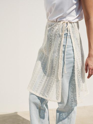 Tie Waist Layered Lace Skirt - RE RHEE - Modalova