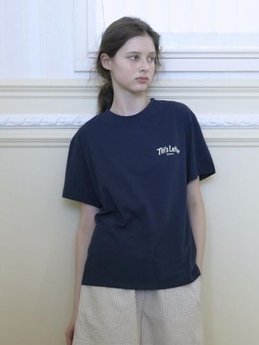 Titi Letter T-shirt_Navy - Tillber - Modalova