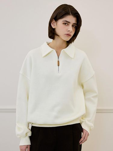 Collar Half Zip-up Sweatshirt - DEHEVE - Modalova