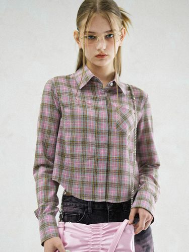 Slender Check Shirt_Pink - AVANDRESS - Modalova