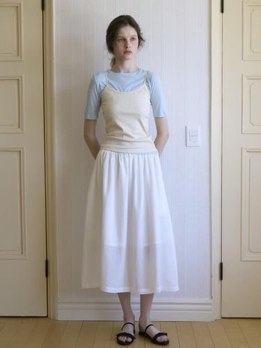 Double Banded Skirt_White - Tillber - Modalova