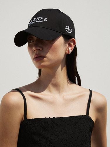 Logo Embroidered Cotton Ball Cap_Black - RE RHEE - Modalova