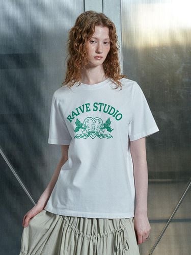 STUDIO Angel Graphic T-shirt_White - RAIVE - Modalova