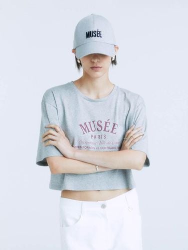 MAISON Logo Cotton Denim Ball Cap [Gray] - MUSEE - Modalova