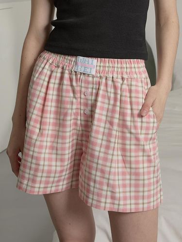 Check Boxer Shorts_Pink - WAIKEI - Modalova