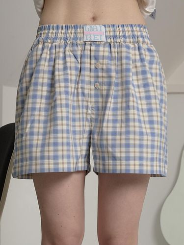 Check Boxer Shorts_Blue - WAIKEI - Modalova