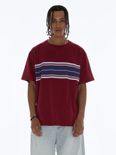 Vintage Irregular Stripe T-shirt_Deep Red - Millo Archive - Modalova