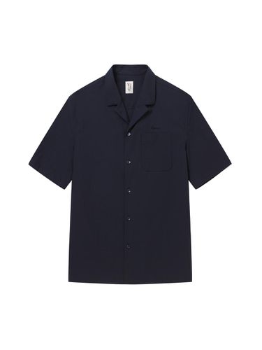 Stretch Short Sleeve Shirt_Navy - SOLEW - Modalova