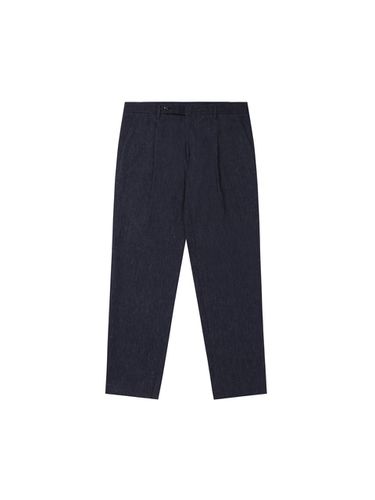 Linen One Tuck Pants_Indigo Blue - SOLEW - Modalova