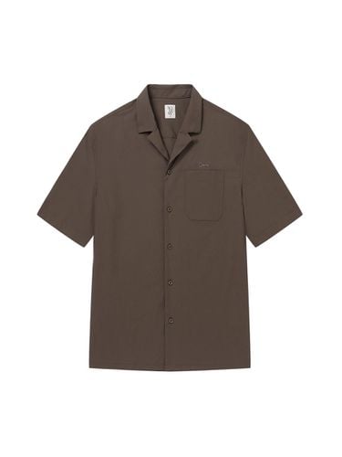 Stretch Short Sleeve Shirt_Khaki - SOLEW - Modalova